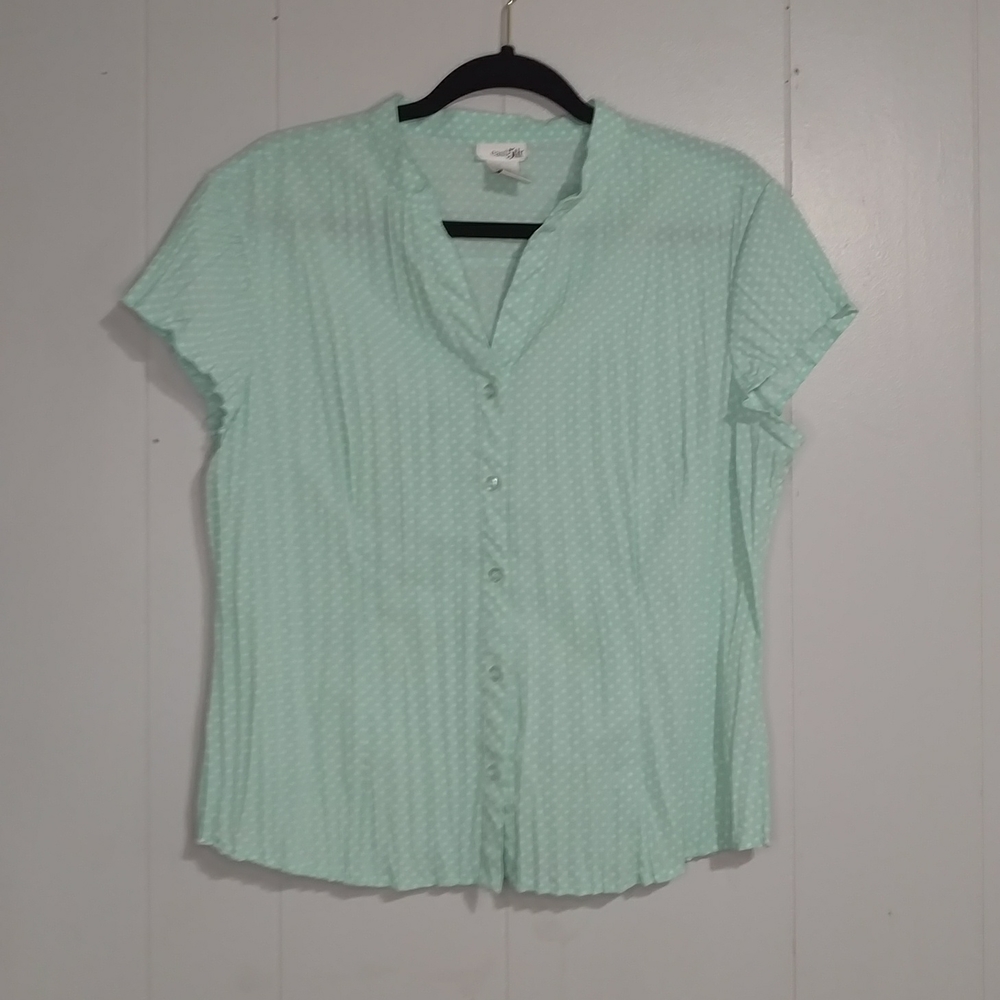 East 5th Large Polk-a-dot Accordion Blouse